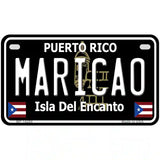 Maricao Puerto Rico Black Novelty Metal License Plate 7" x 4" (MP)