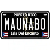 Maunabo Puerto Rico Black Novelty Metal License Plate 7" x 4" (MP)