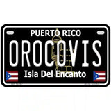 Orocovis Puerto Rico Black Novelty Metal License Plate 7" x 4" (MP)