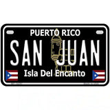 San Juan Puerto Rico Black Novelty Metal License Plate 7" x 4" (MP)