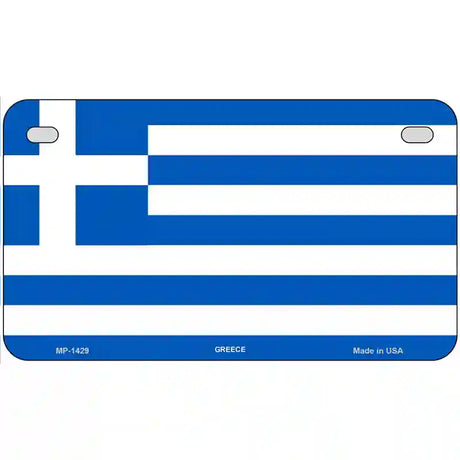 Greece Flag Metal Novelty License Plate 7" x 4" (MP)