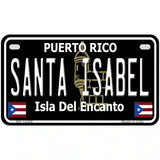 Santa Isabel Puerto Rico Black Novelty Metal License Plate 7" x 4" (MP)