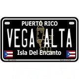 Vega Alta Puerto Rico Black Novelty Metal License Plate 7" x 4" (MP)