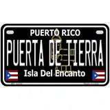 Puerta De Tierra Puerto Rico Black Novelty Metal License Plate 7" x 4" (MP)