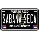 Sabana Seca Puerto Rico Black Novelty Metal License Plate 7" x 4" (MP)