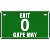 Exit 0 Cape May Novelty Metal License Plate 7" x 4" (MP)