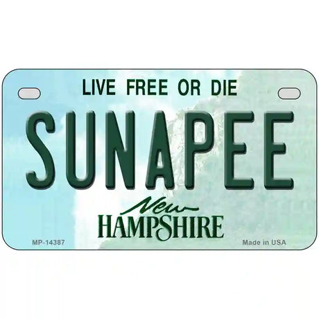 Sunapee New Hampshire Novelty Metal License Plate 7" x 4" (MP)