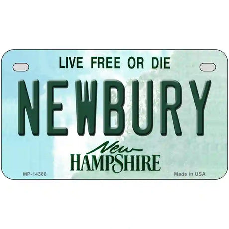 Newbury New Hampshire Novelty Metal License Plate 7" x 4" (MP)