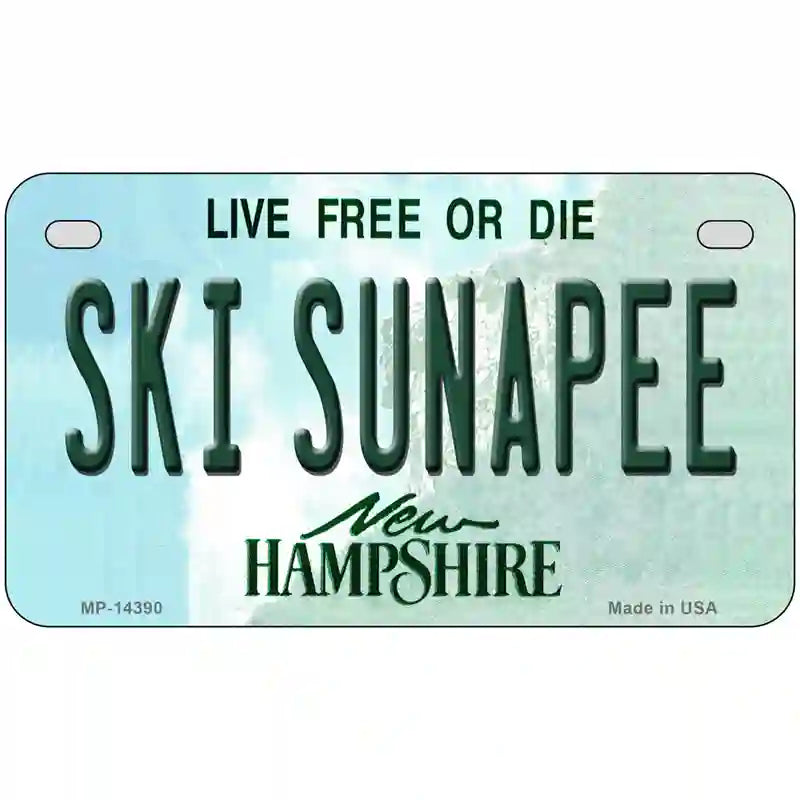 Ski Sunapee New Hampshire Novelty Metal License Plate 7" x 4" (MP)