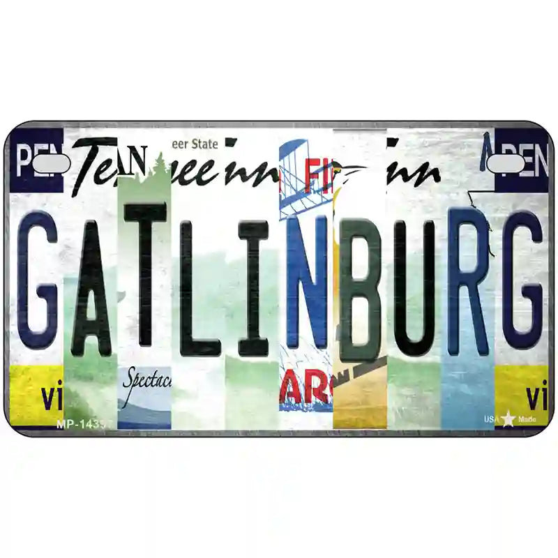 Gatlinburg License Plate Art Novelty Metal License Plate 7" x 4" (MP)