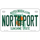 North Port Florida Novelty Metal License Plate 7" x 4" (MP)