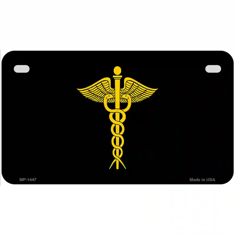 Caduceus Metal Novelty License Plate 7" x 4" (MP)