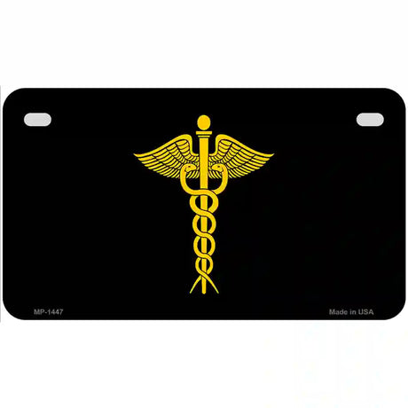 Caduceus Metal Novelty License Plate 7" x 4" (MP)