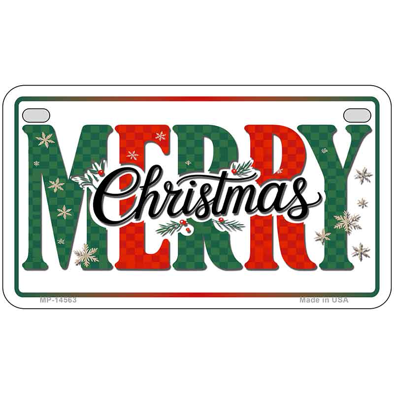 Merry Christmas Novelty Metal License Plate LP-14563