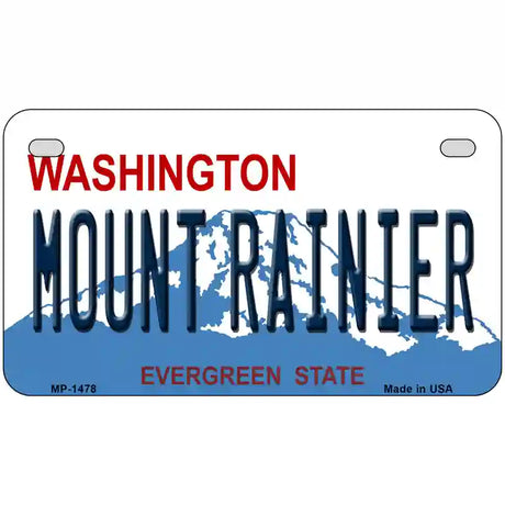 Mount Rainier Washington Novelty Metal License Plate 7" x 4" (MP)