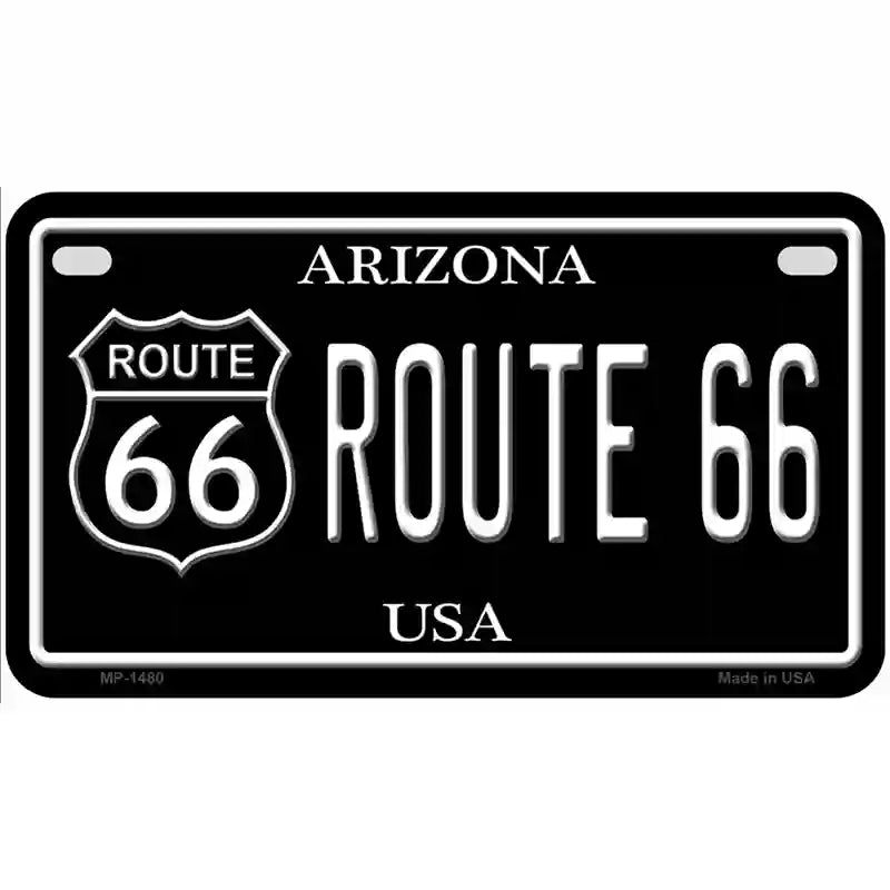 Route 66 Arizona Metal Novelty License Plate 7" x 4" (MP)