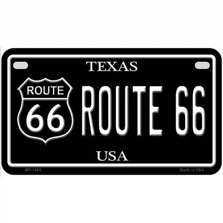 Route 66 Texas Metal Novelty License Plate 7" x 4" (MP)