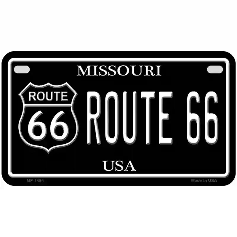 Route 66 Missouri Metal Novelty License Plate 7" x 4" (MP)