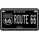 Route 66 Kansas Metal Novelty License Plate 7" x 4" (MP)