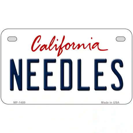 Needles California Novelty Metal License Plate 7" x 4" (MP)