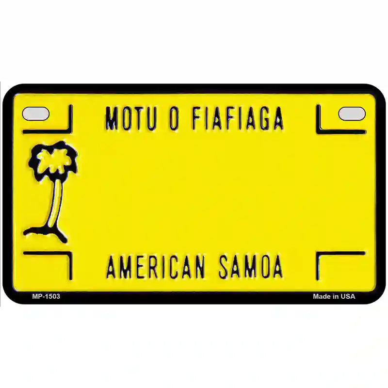 American Samoa Novelty Metal License Plate 7" x 4" (MP)