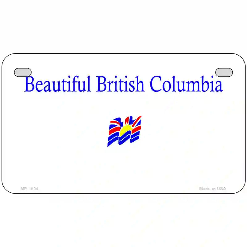 British Columbia Novelty Metal License Plate 7" x 4" (MP)