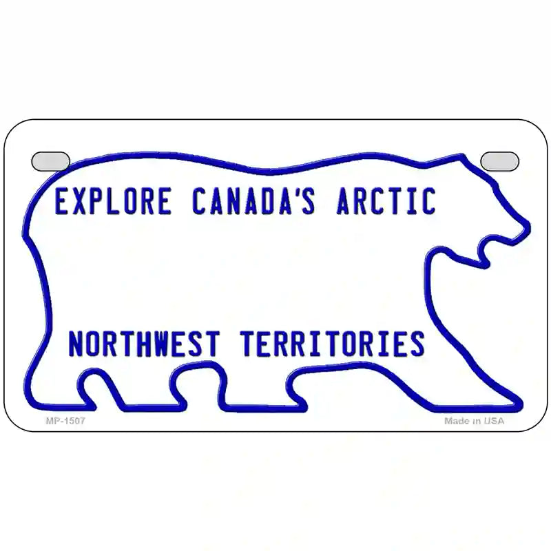 Northwest Territories Novelty Metal License Plate 7" x 4" (MP)