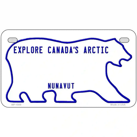 Nunavut Novelty Metal License Plate 7" x 4" (MP)