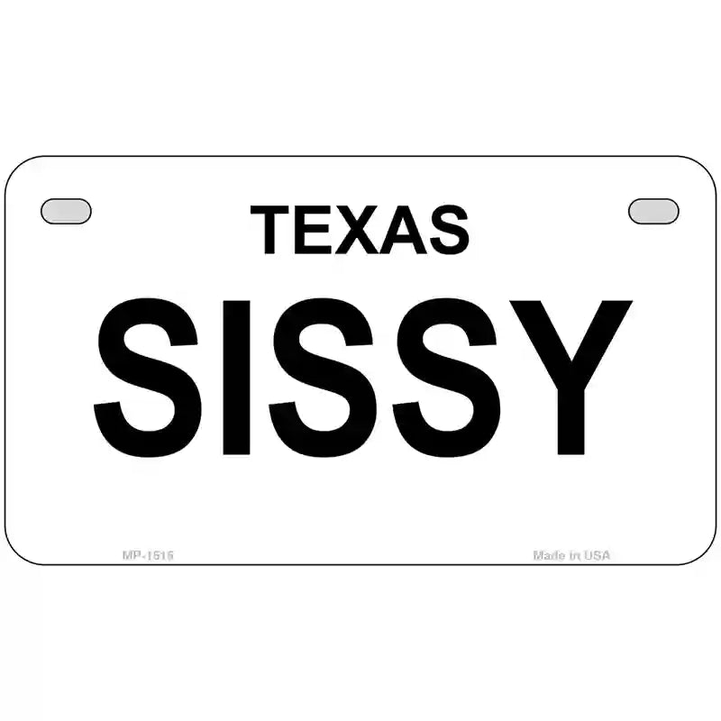 SISSY Metal License Plate 7" x 4" (MP)