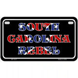 South Carolina Rebel Metal Novelty License Plate 7" x 4" (MP)