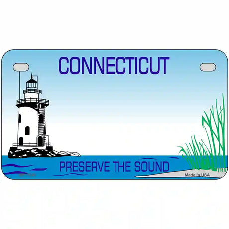 Connecticut Blank Preserve the Sound Novelty Metal License Plate 7" x 4" (MP)