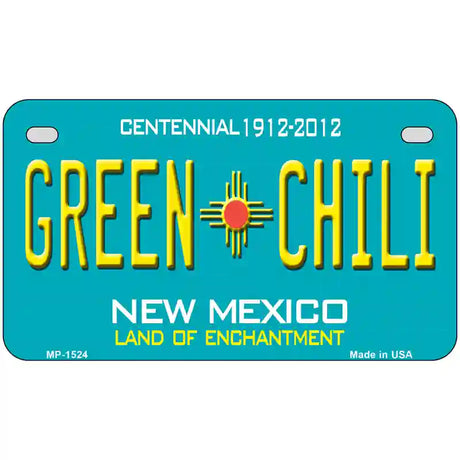 Green Chili New Mexico Metal Novelty License Plate 7" x 4" (MP)