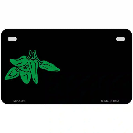 Green Chili Offset Metal Novelty License Plate 7" x 4" (MP)