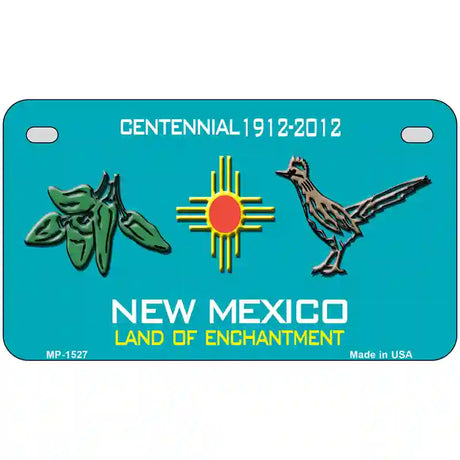 Green Chili & Road Runner New Mexico Metal Novelty License Plate 7" x 4" (MP)