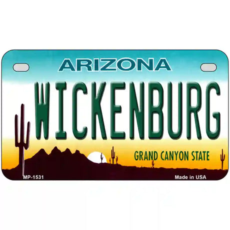 Wickenburg Arizona Metal Novelty License Plate 7" x 4" (MP)