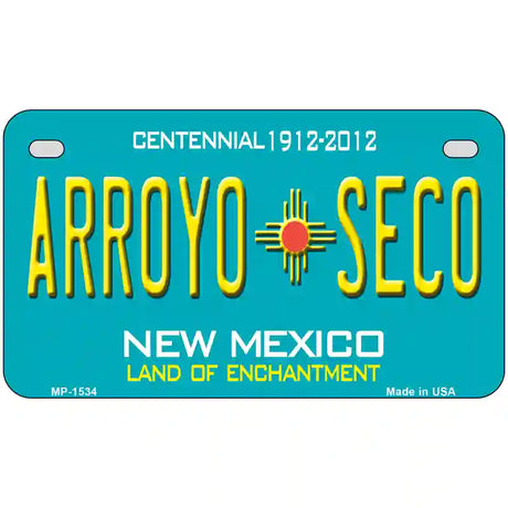 Arroyo Seco New Mexico Metal License Plate 7" x 4" (MP)