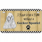 Pencil Sketch Cocker Spaniel Metal Novelty License Plate 7" x 4" (MP)