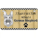 Pencil Sketch German Shepherd Metal Novelty License Plate 7" x 4" (MP)