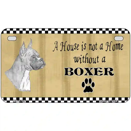 Pencil Sketch Boxer Metal Novelty License Plate 7" x 4" (MP)