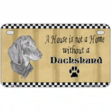 Pencil Sketch Dachshund Metal Novelty License Plate 7" x 4" (MP)