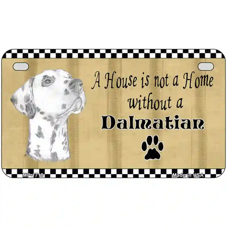 Pencil Sketch Dalmatian Metal Novelty License Plate 7" x 4" (MP)