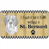 Pencil Sketch Saint Bernard Metal Novelty License Plate 7" x 4" (MP)