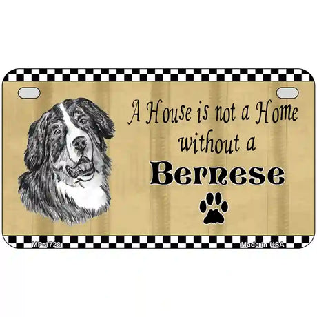 Pencil Sketch Bernese Metal Novelty License Plate 7" x 4" (MP)