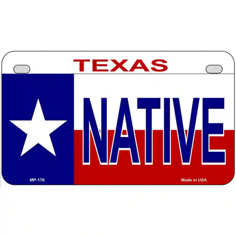 Native Texas Metal Novelty License Plate 7" x 4" (MP)