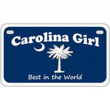 Carolina Girl Blue Metal Novelty License Plate 7" x 4" (MP)