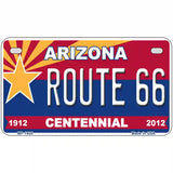 Arizona Centennial Route 66 Metal Novelty License Plate 7" x 4" (MP)