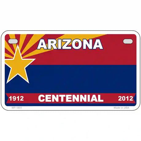 Arizona Centennial Metal Novelty License Plate 7" x 4" (MP)