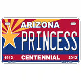 Arizona Centennial Princess Metal Novelty License Plate 7" x 4" (MP)