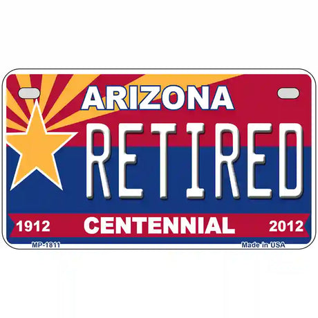 Arizona Centennial Retired Metal Novelty License Plate 7" x 4" (MP)