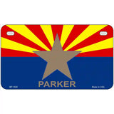 Parker Arizona State Flag Metal Novelty License Plate 7" x 4" (MP)